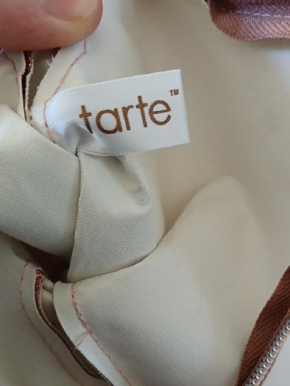 Rose Gold Star Glitter Tarte Cosmetic Zip Pouch